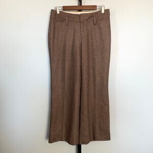 Banana Republic Brown Herringbone Wool Jackson Pants Size 8